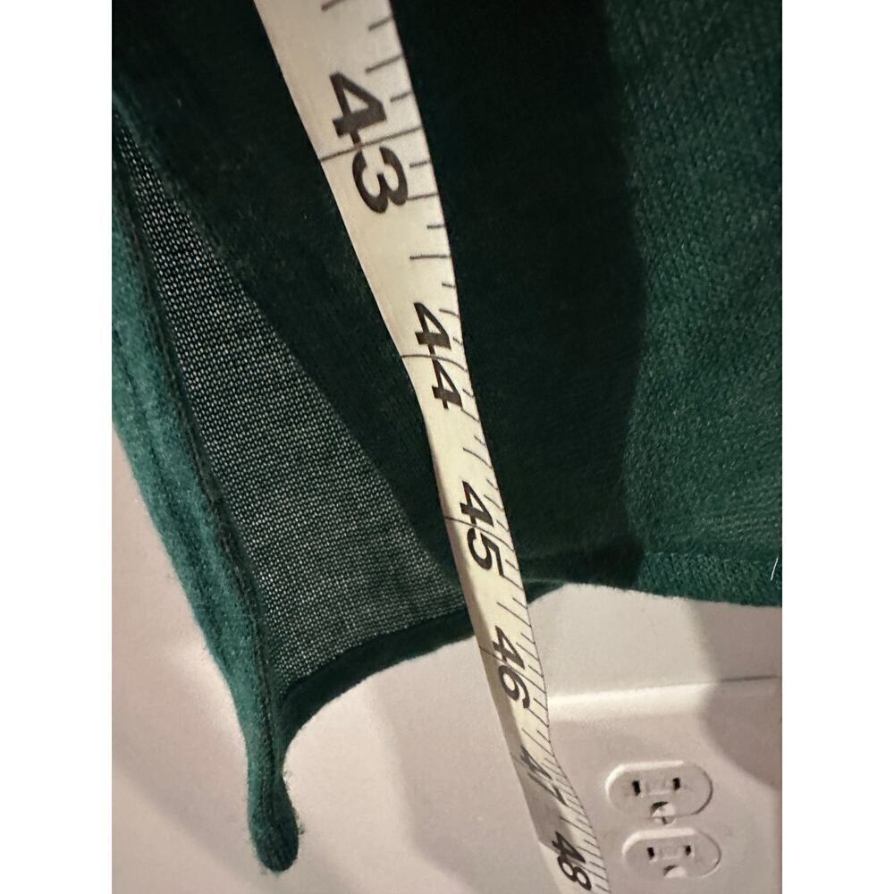 New York & Company Green Long lightweight workwear open front cardigan Size S/M - Picture 6 of 9
